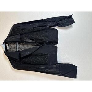 Women’s Black Cropped Bolero Mesh Jacket Sz Medium to Large Whimsigoth